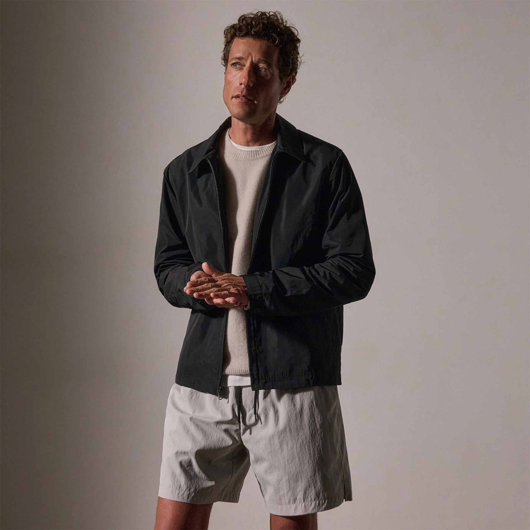 Nylon Coach Jacket - Black