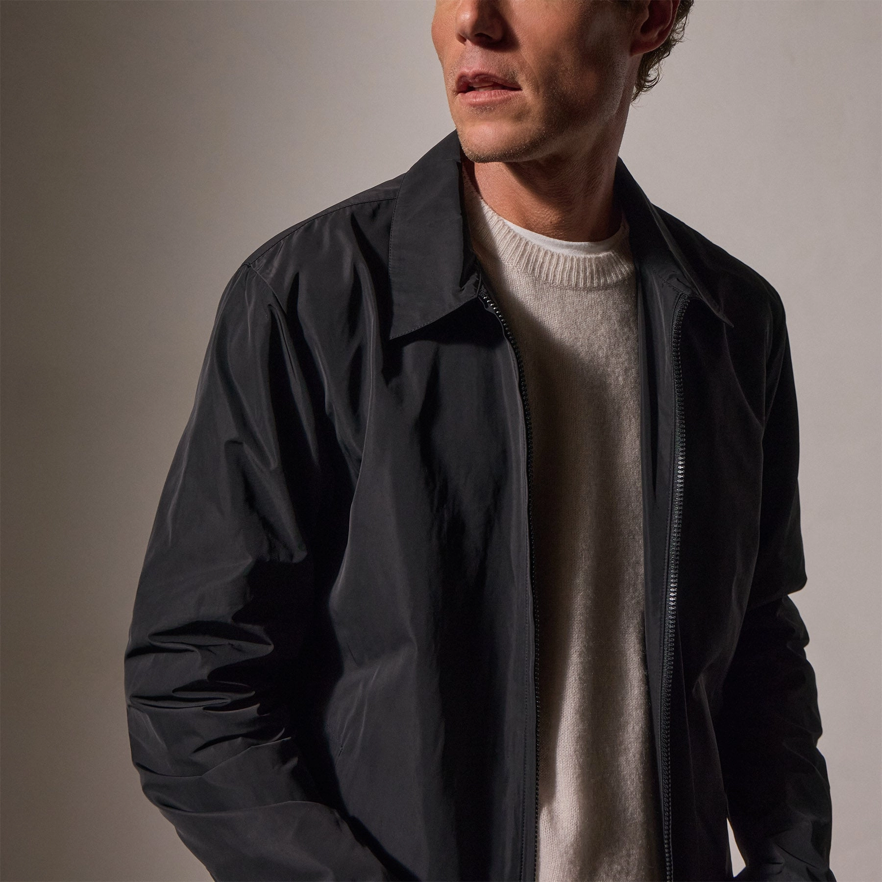 Nylon Coach Jacket - Black