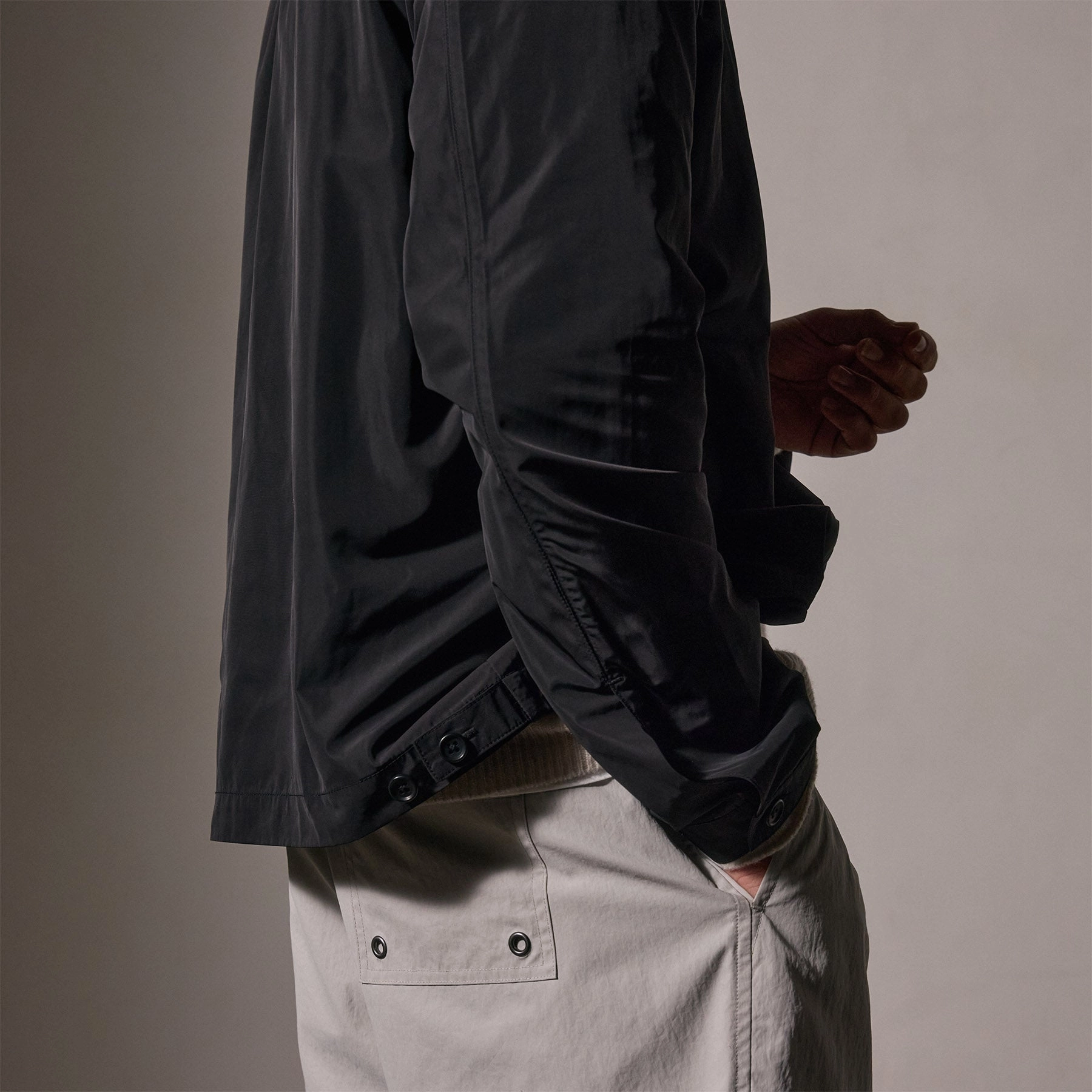 Nylon Coach Jacket - Black