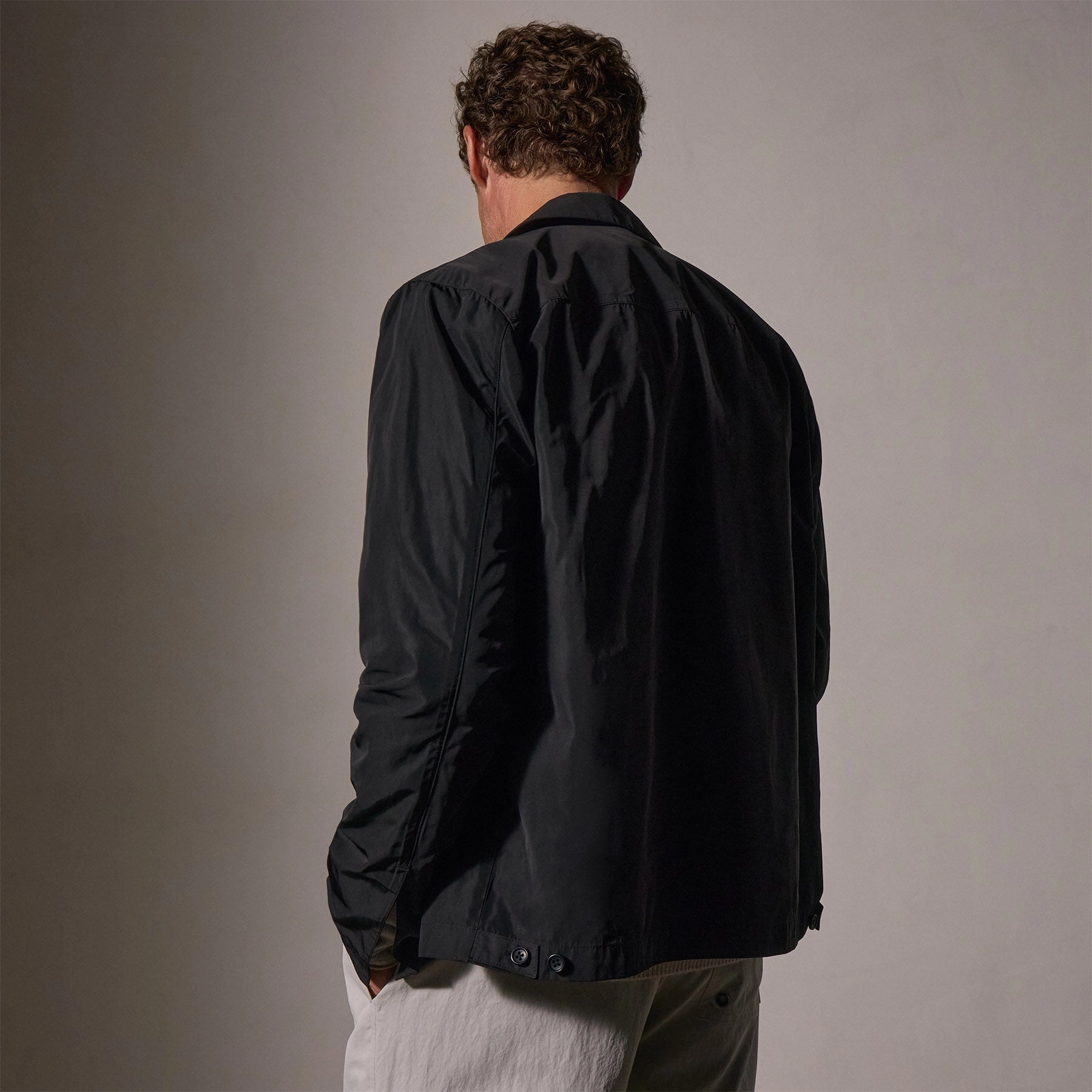 Nylon Coach Jacket - Black
