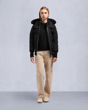 ORIGINAL DEBBIE SHEARLING BOMBER JACKET Black / Black Shearling
