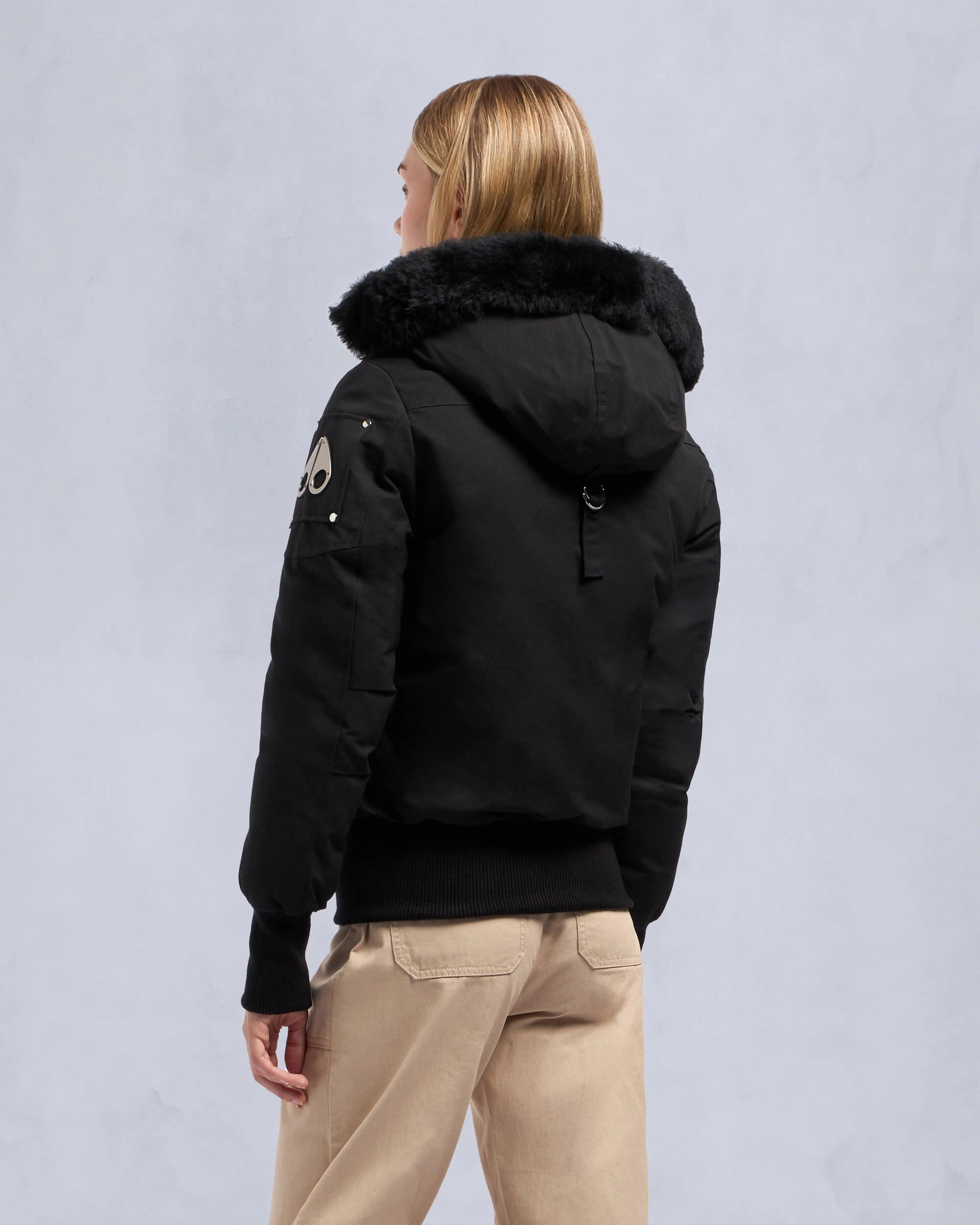 ORIGINAL DEBBIE SHEARLING BOMBER JACKET Black / Black Shearling