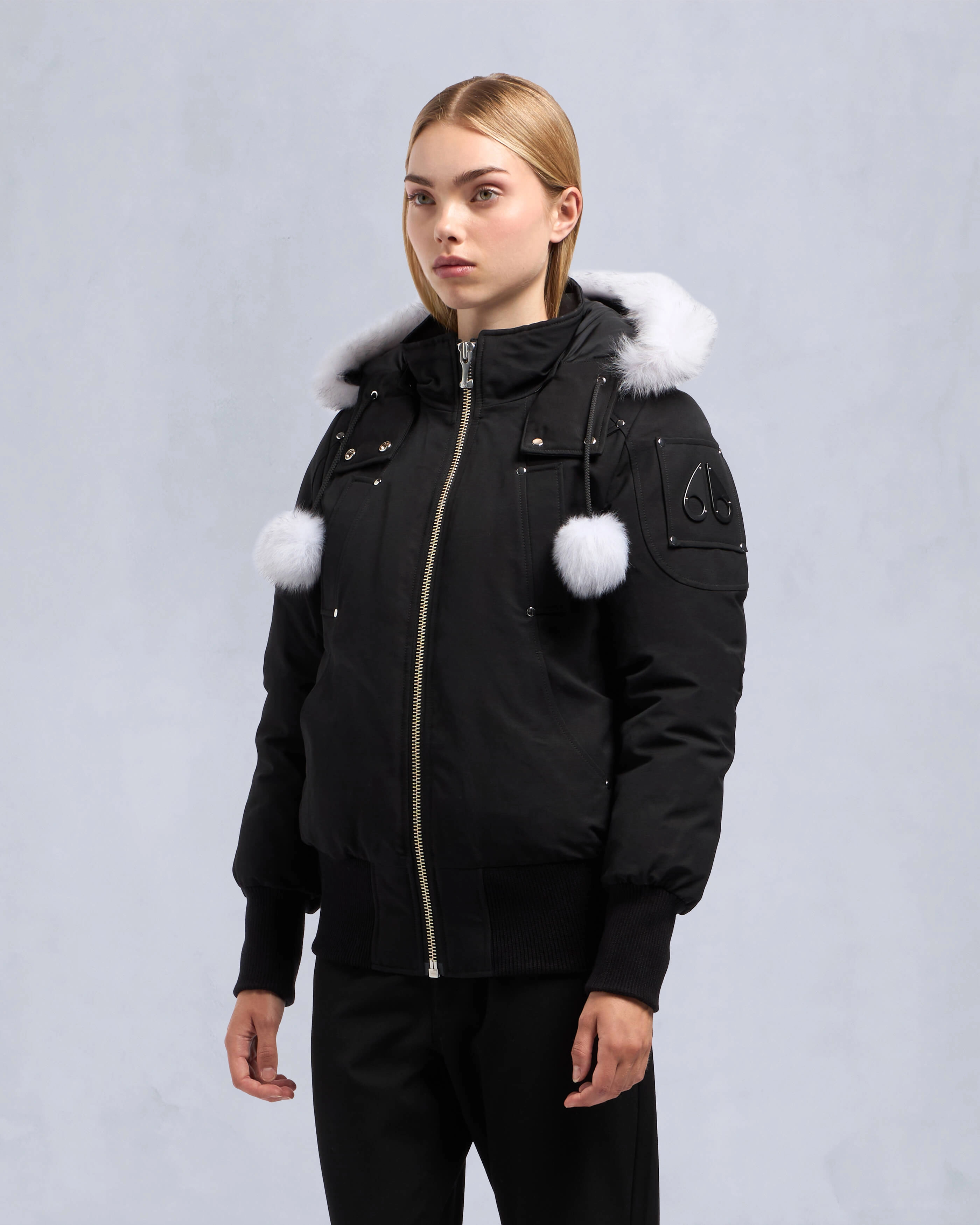 ORIGINAL DEBBIE SHEARLING BOMBER JACKET Black / Natural Shearling