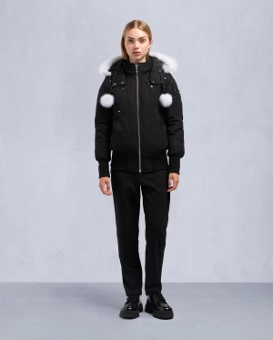 ORIGINAL DEBBIE SHEARLING BOMBER JACKET Black / Natural Shearling