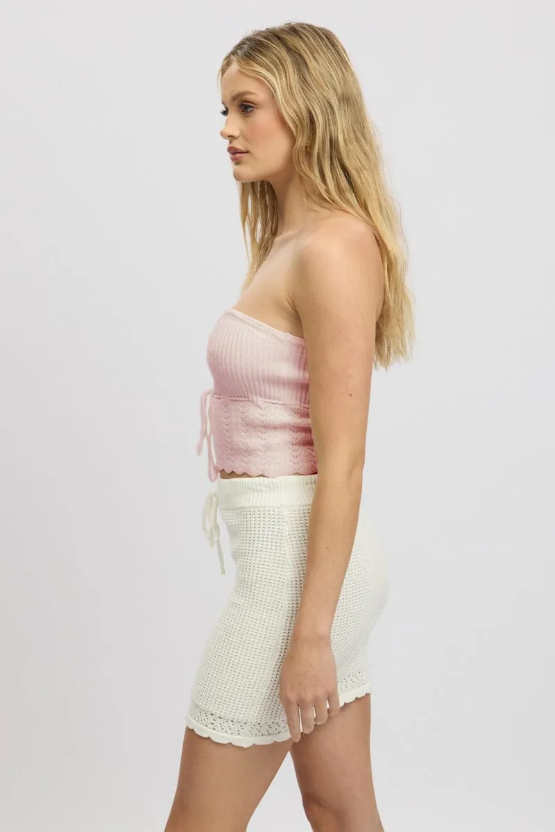 Pink Bandeau Top