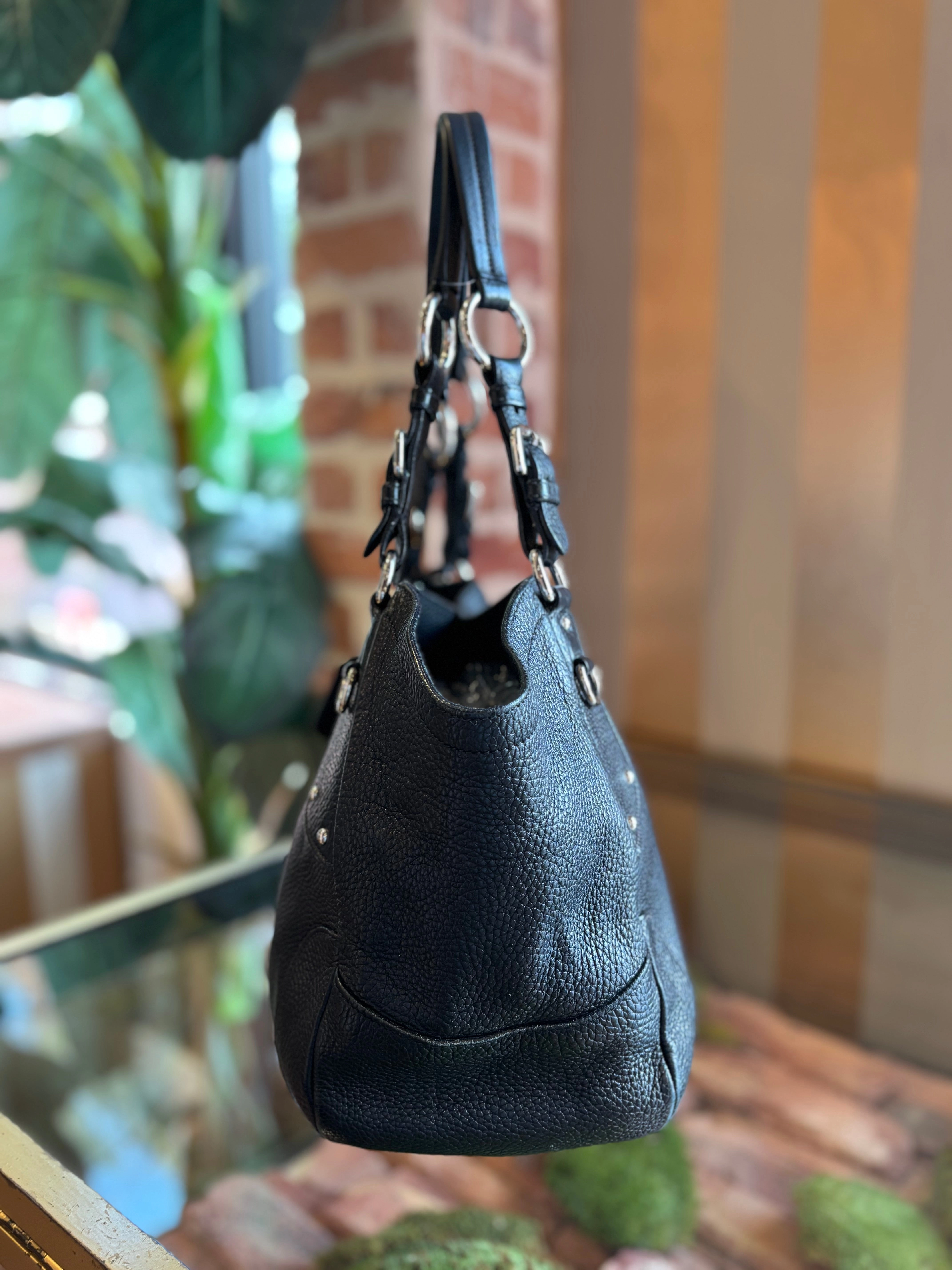 PRADA Black Daino Shoulder Bag ADI1173