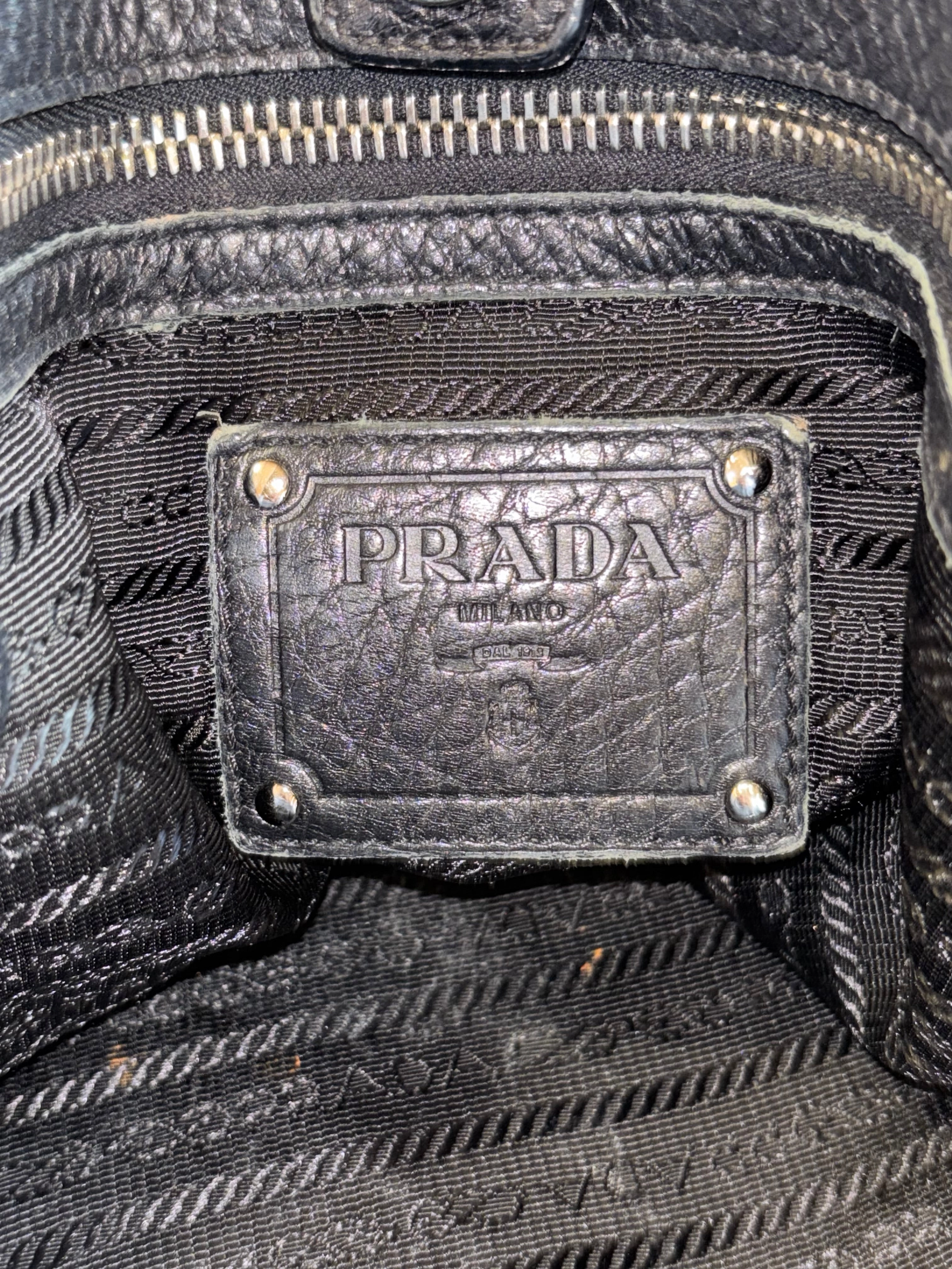 PRADA Black Daino Shoulder Bag ADI1173