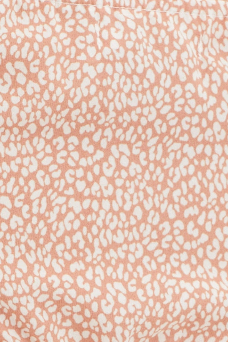 Print Tie Front Top