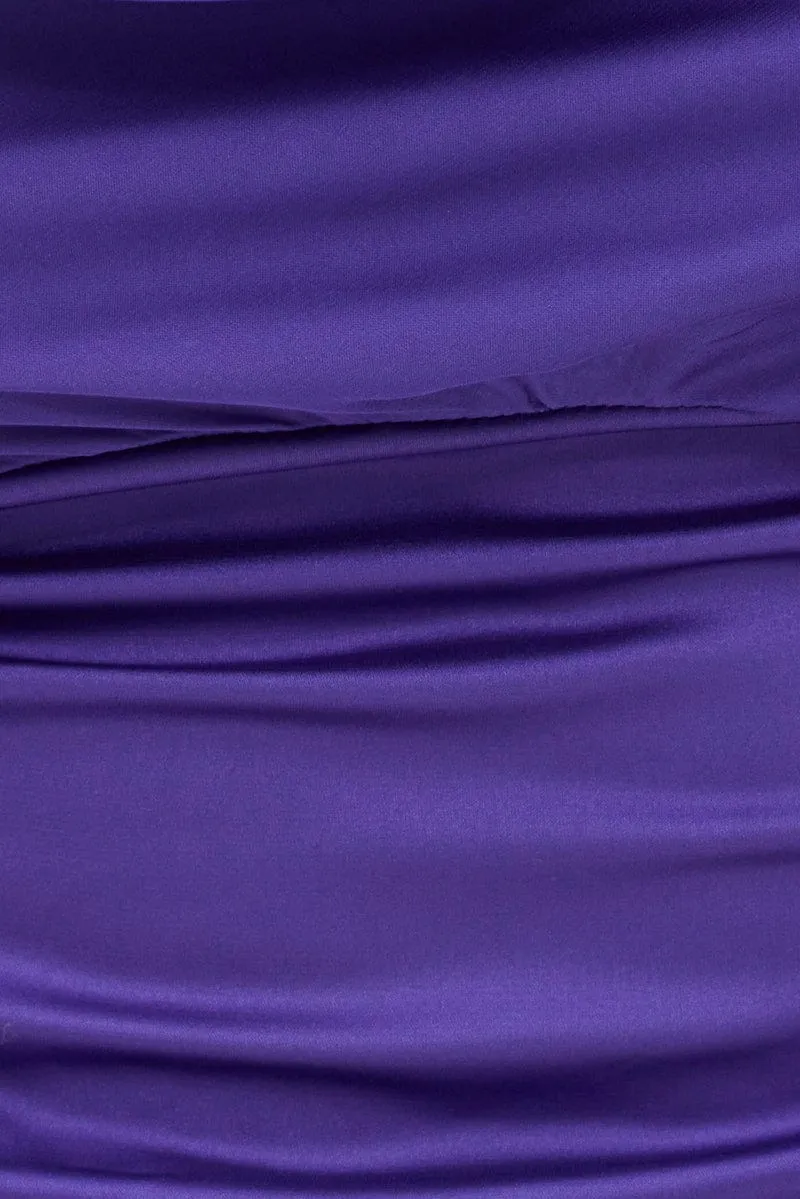 Purple Sleeveless Satin Cami Top