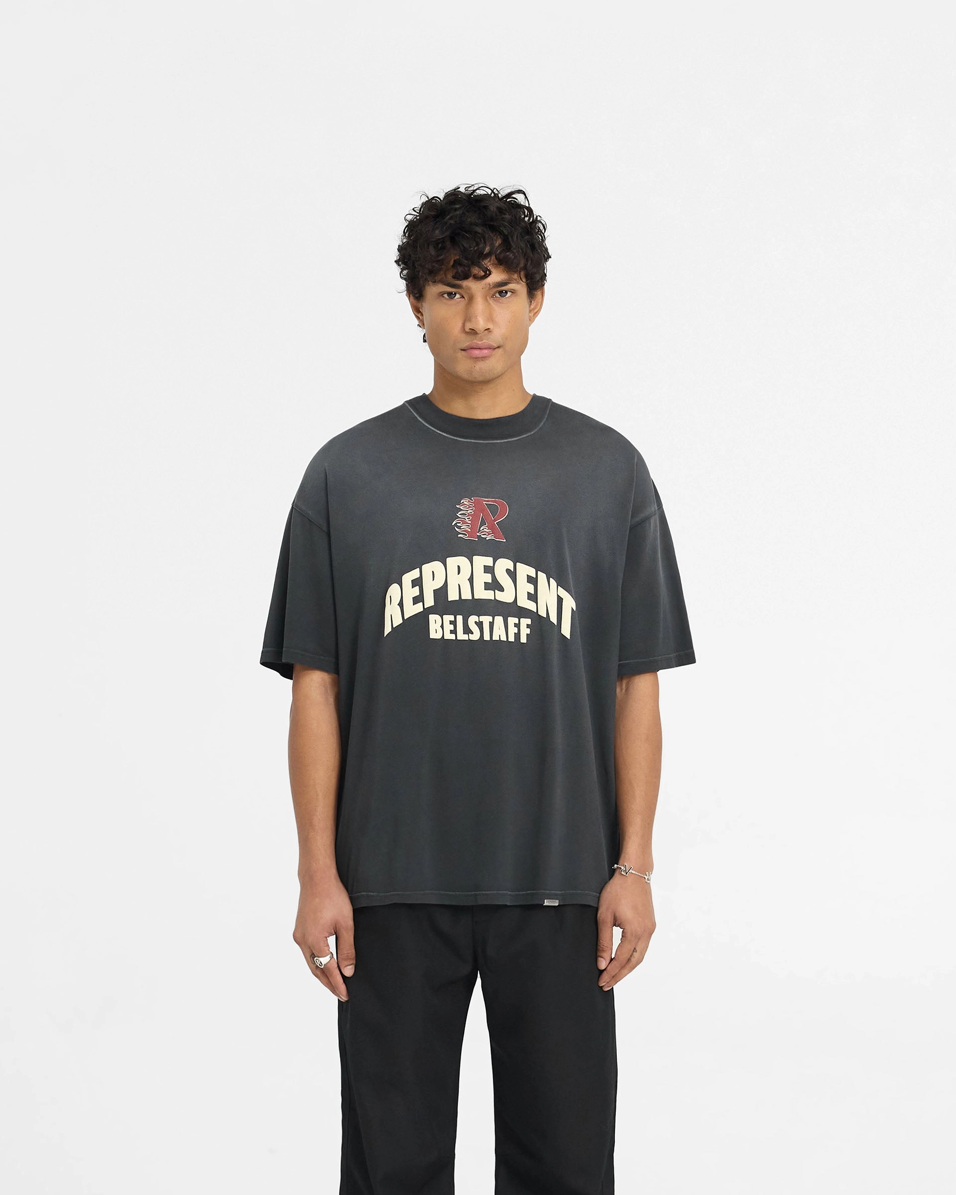 Represent X Belstaff Flame Phoenix T-Shirt - Shadow