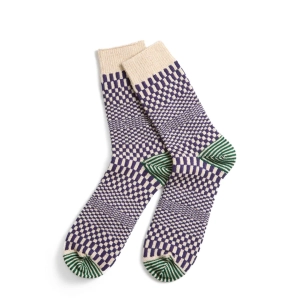 Rototo Checkerboard Sock Blueberry