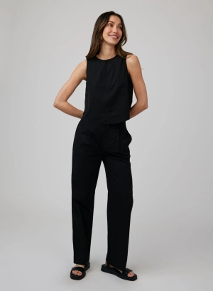 Single Pleat Trouser - Black