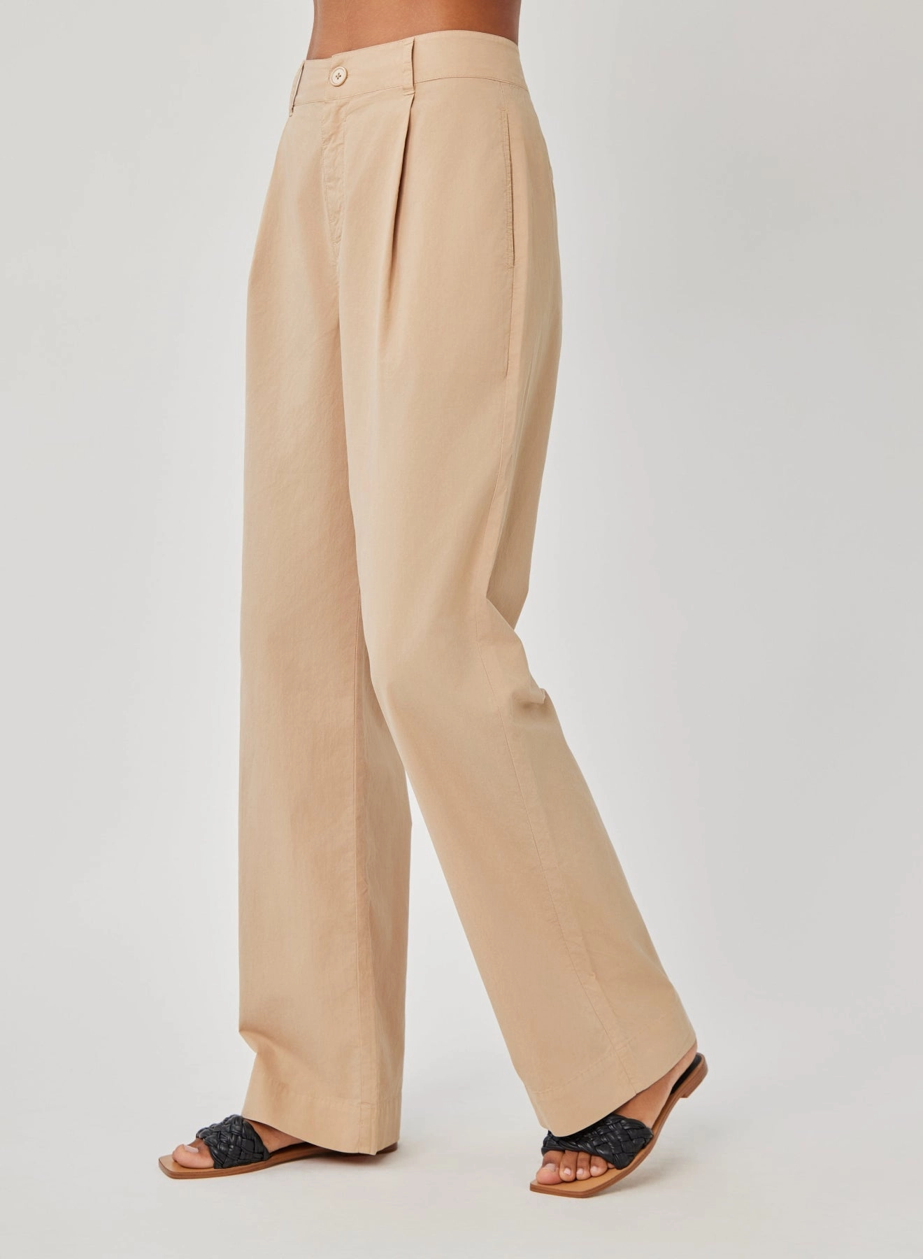 Single Pleat Trouser - Kona Khaki