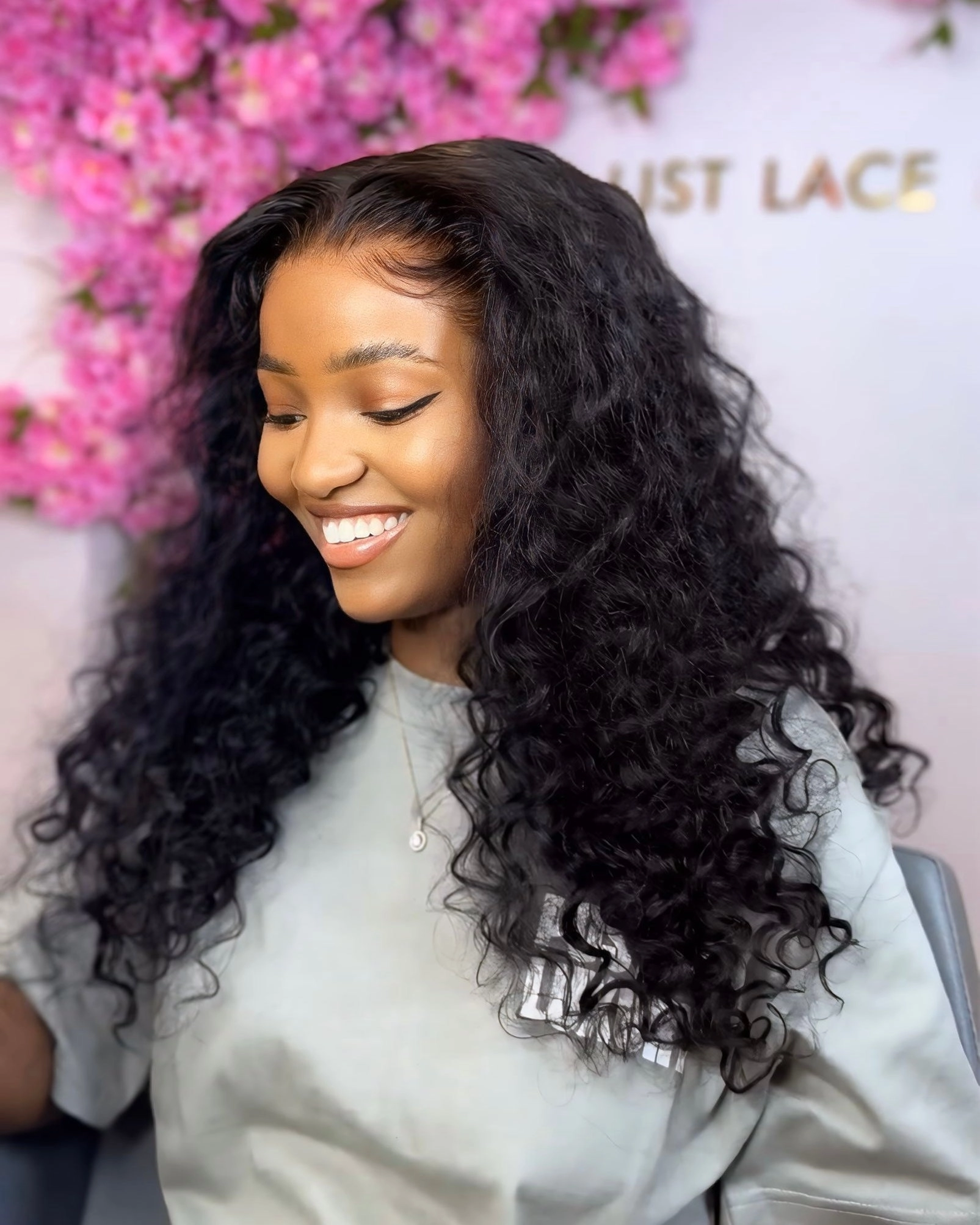 TAYLOR Deep Wave Glueless HD Lace Front Wig – Pre-Plucked Virgin Brazilian Hair