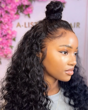 TAYLOR Deep Wave Glueless HD Lace Front Wig – Pre-Plucked Virgin Brazilian Hair