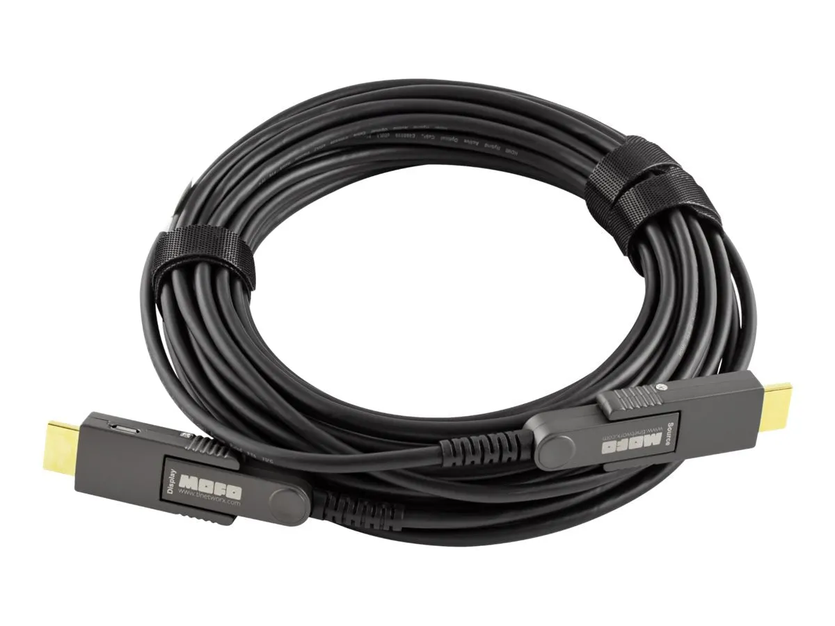 TechLogix MOFO - HDMI cable - HDMI male detachable to HDMI male detachable - 49 ft - hybrid copper/fiber optic - plenum, 8K60Hz MOFO-HD21D-15
