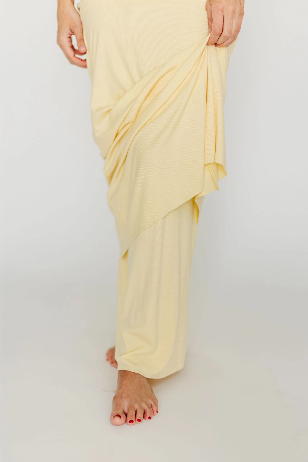 The Charlie Ribbed Maxi Dress in Butter Yellow - Bump Friendly PRE-ORDER 4/22
