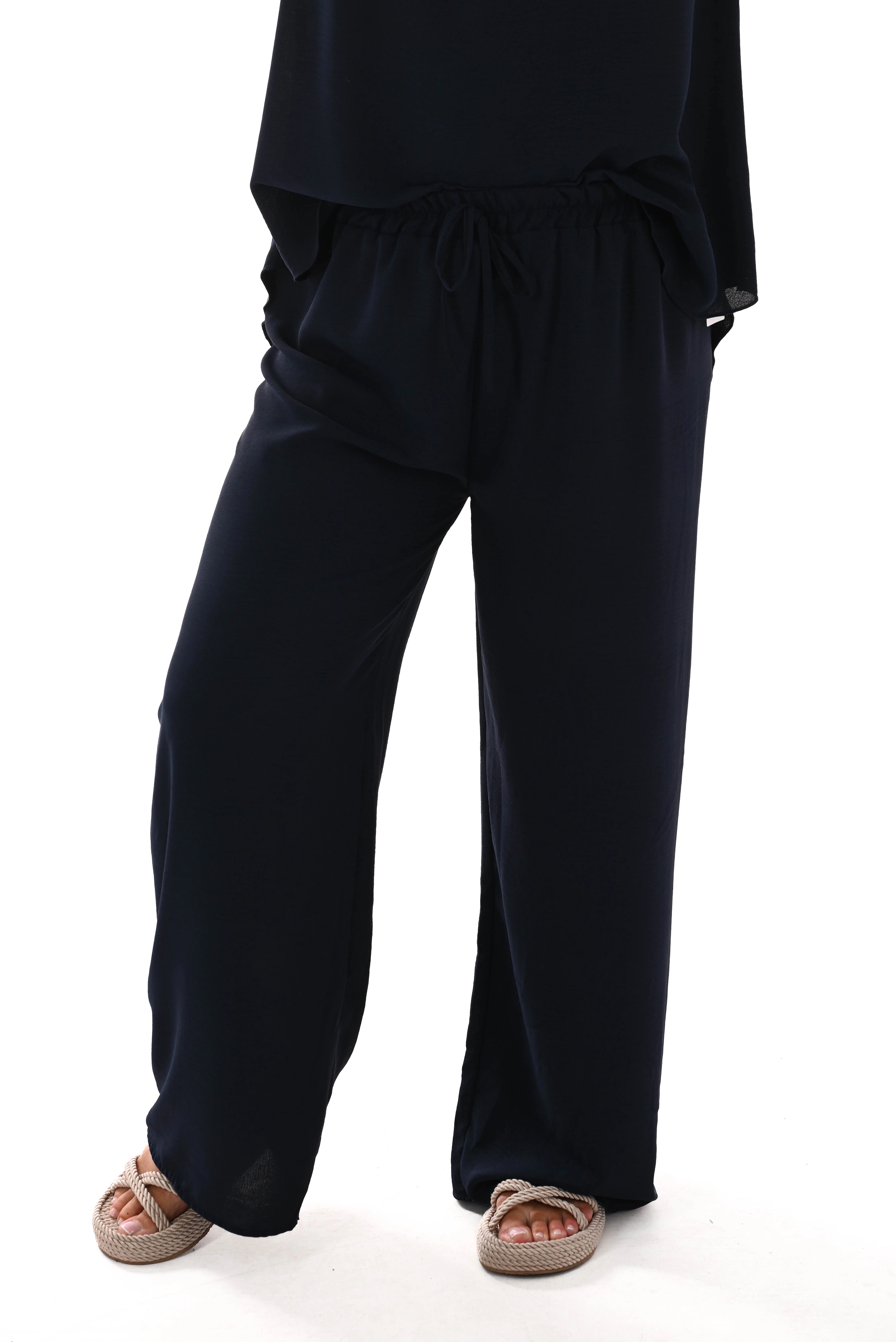 Tweedelig pak kant marineblauw