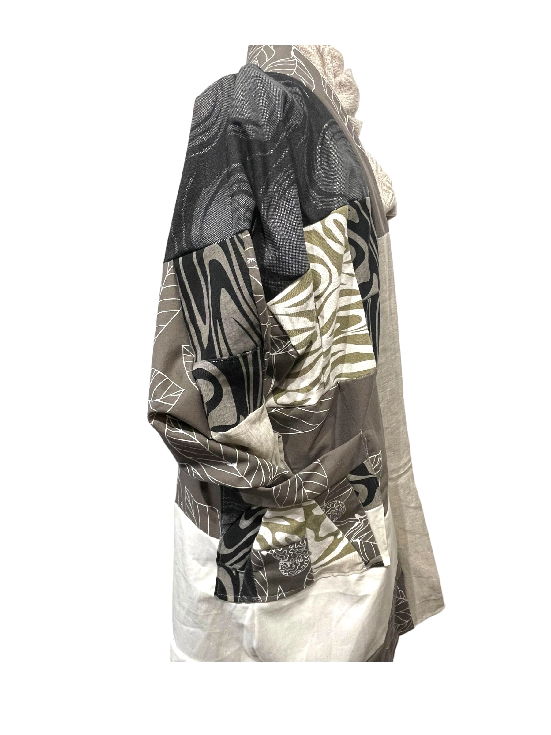 vintage cloth,woven textile, patchwork jacket