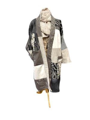 vintage cloth,woven textile, patchwork jacket