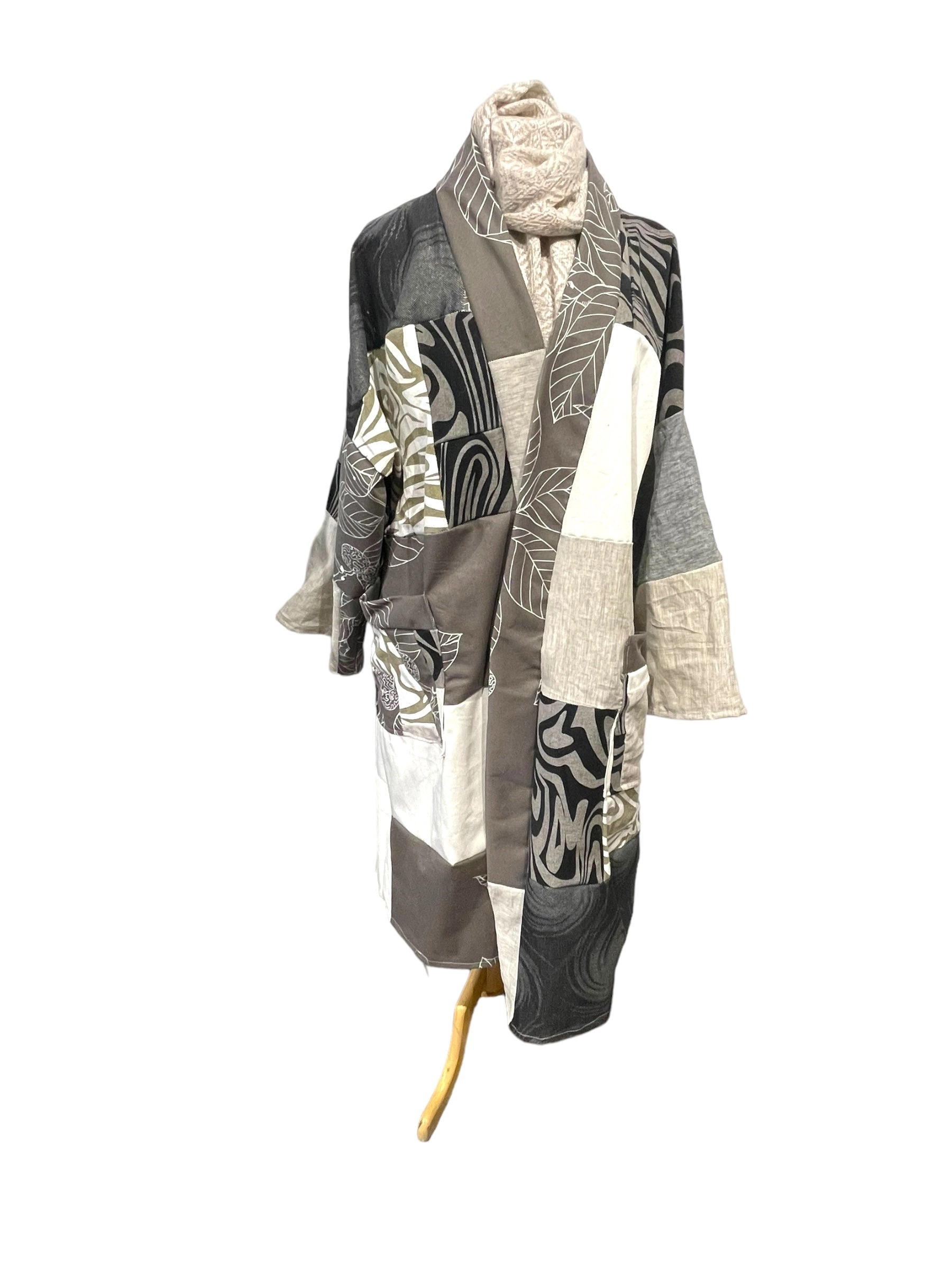 vintage cloth,woven textile, patchwork jacket