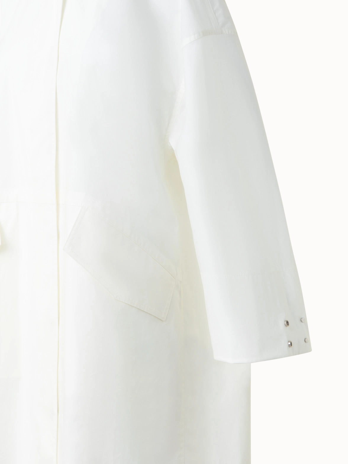 Water Repellent Parka in Cotton Blend with Hood