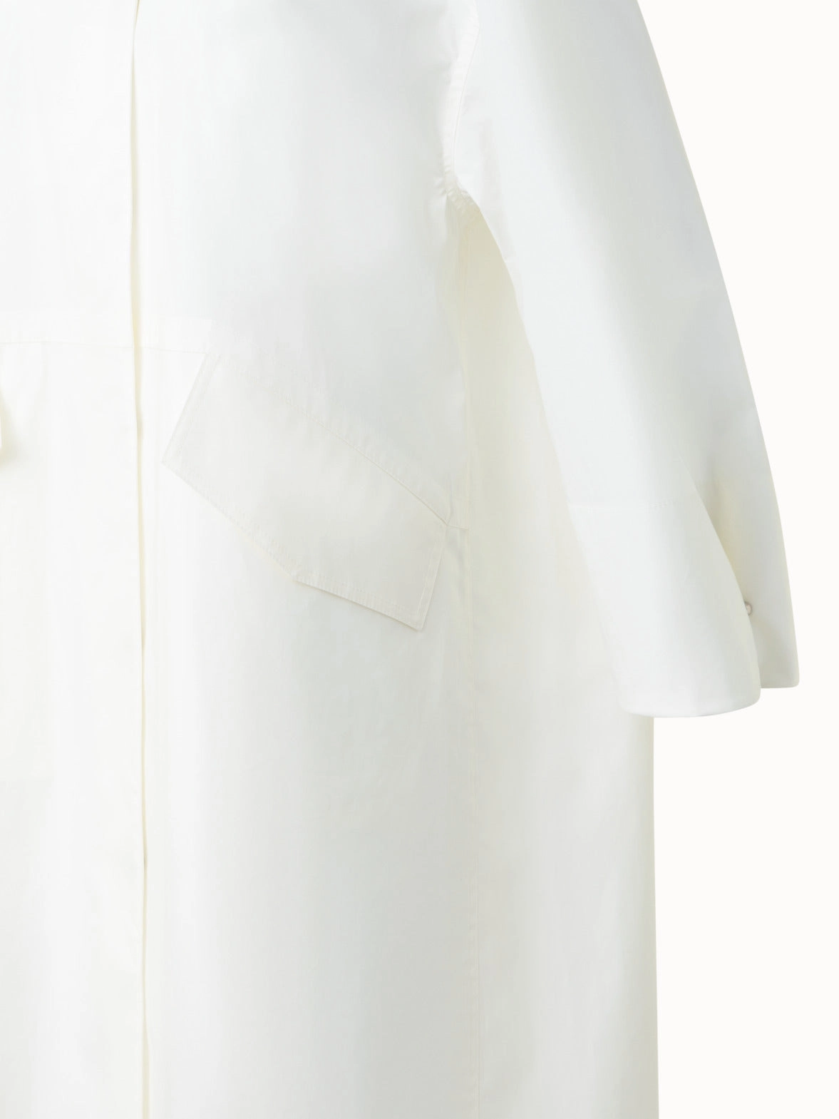 Water Repellent Parka in Cotton Blend with Hood