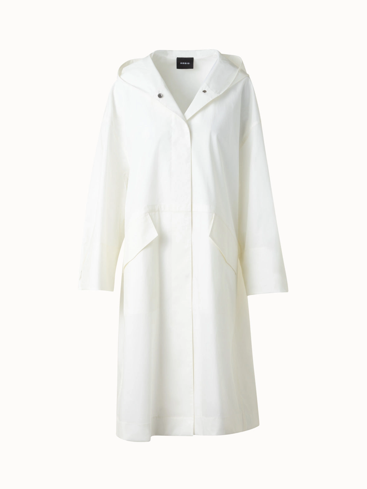 Water Repellent Parka in Cotton Blend with Hood