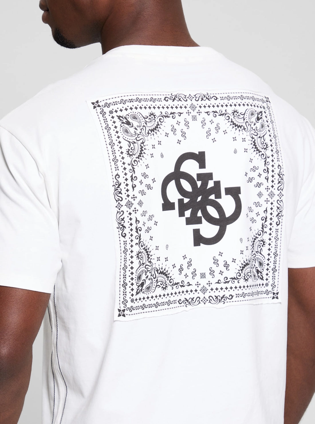 White Bandana Applique T-Shirt