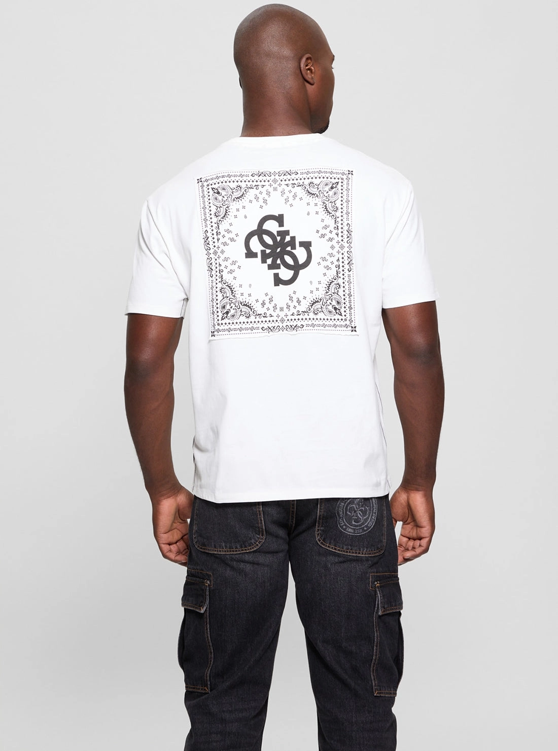 White Bandana Applique T-Shirt