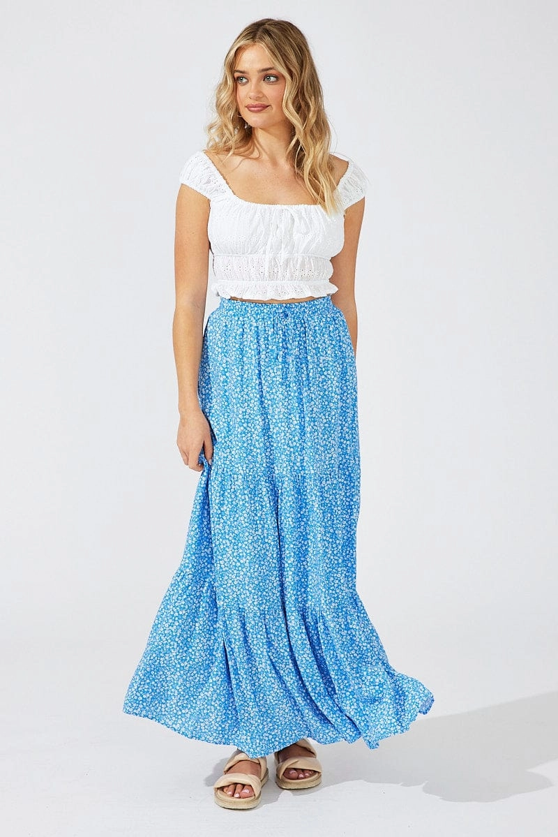 White Crop Top Eyelet
