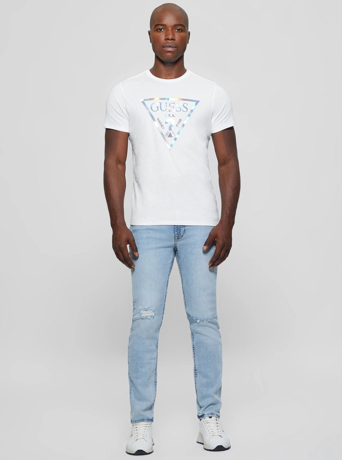 White Iridescent Logo T-Shirt