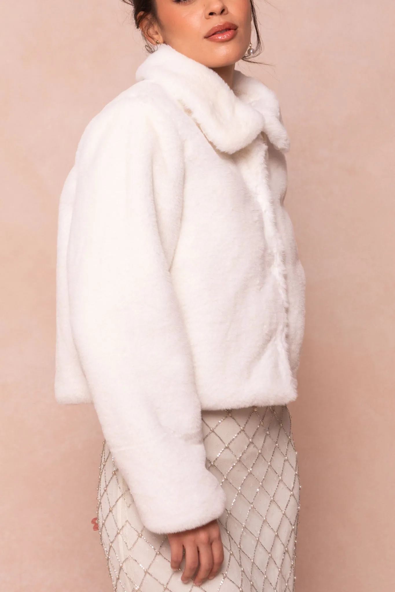 Willa Short Coat in White