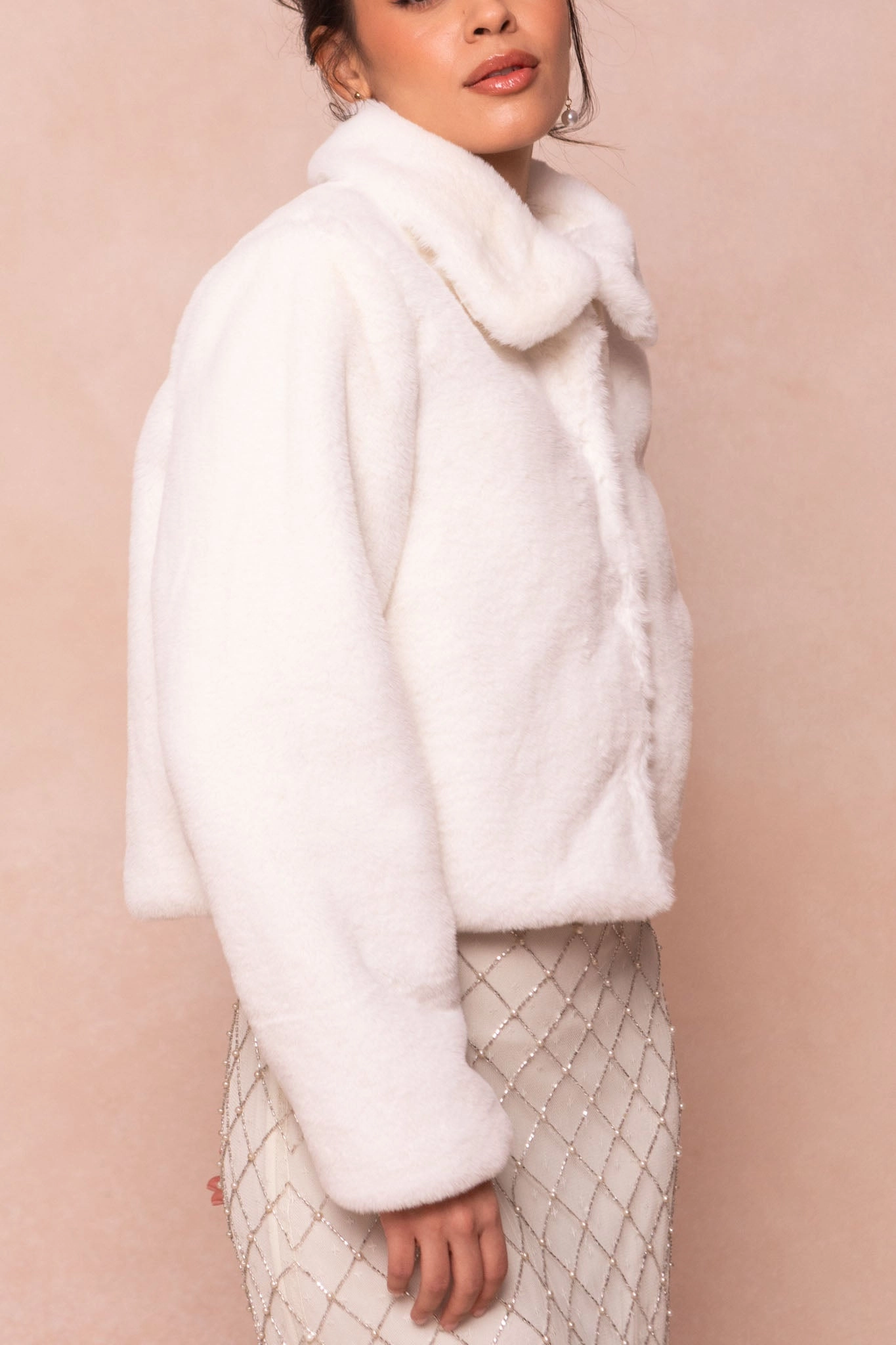 Willa Short Coat in White