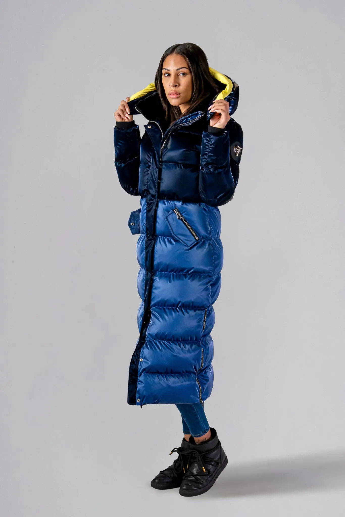 Women's Bird Of Paradise Coat - All Wet Blue/Yellow