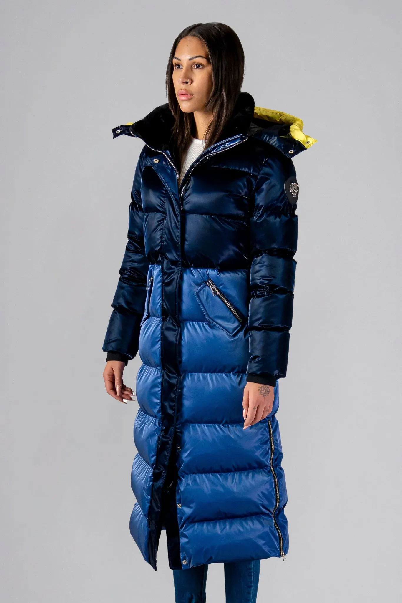 Women's Bird Of Paradise Coat - All Wet Blue/Yellow