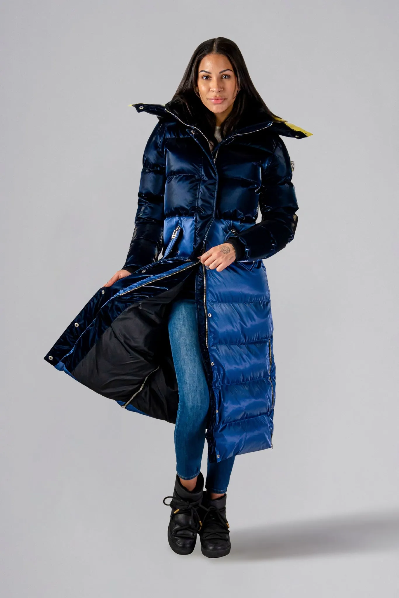 Women's Bird Of Paradise Coat - All Wet Blue/Yellow