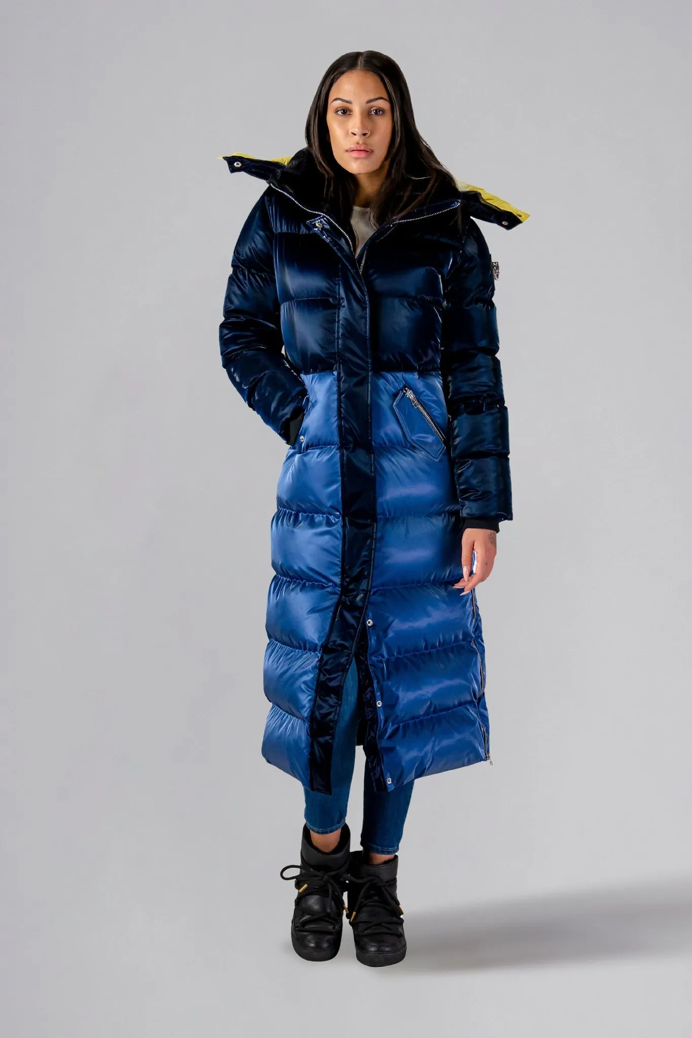 Women's Bird Of Paradise Coat - All Wet Blue/Yellow