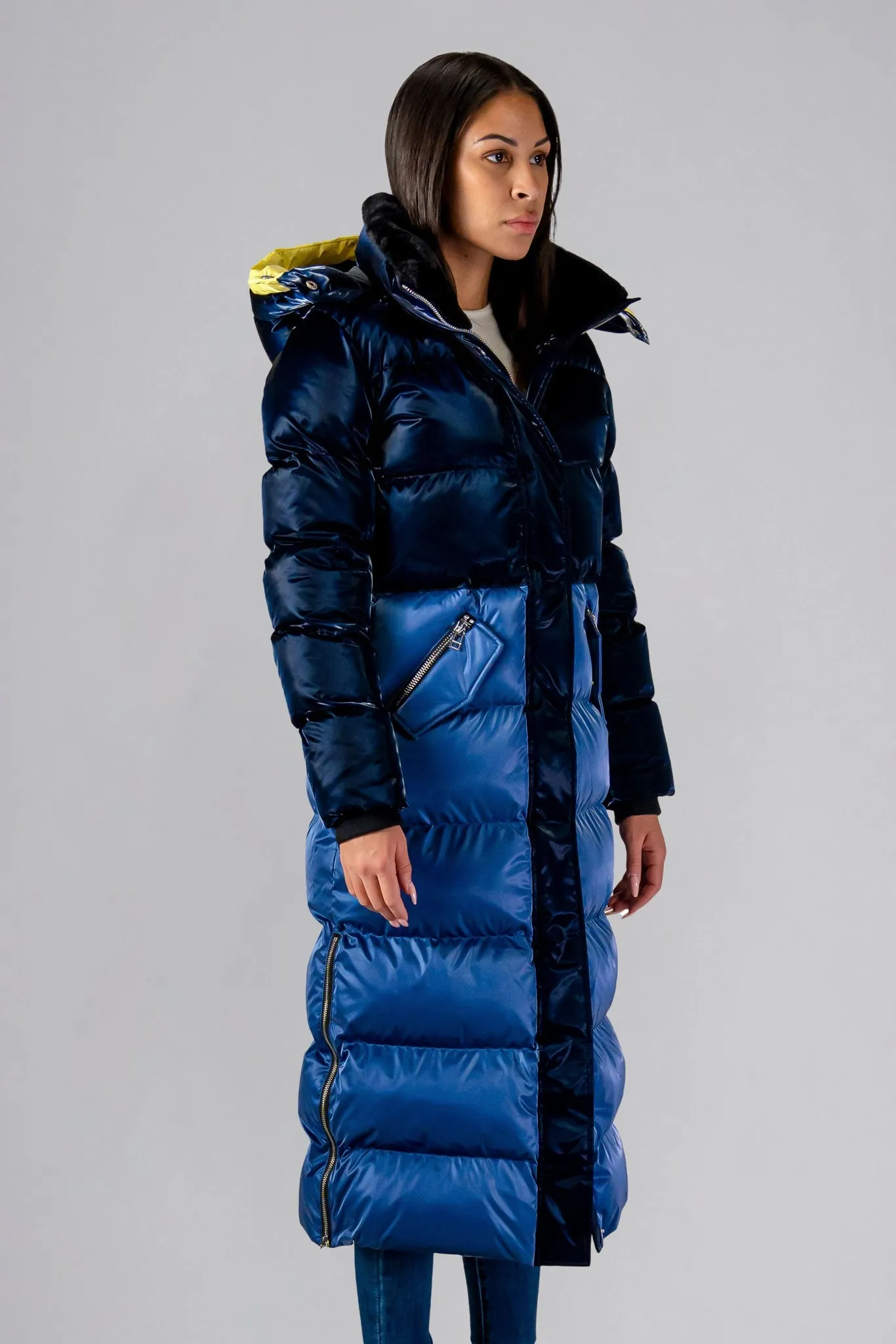Women's Bird Of Paradise Coat - All Wet Blue/Yellow