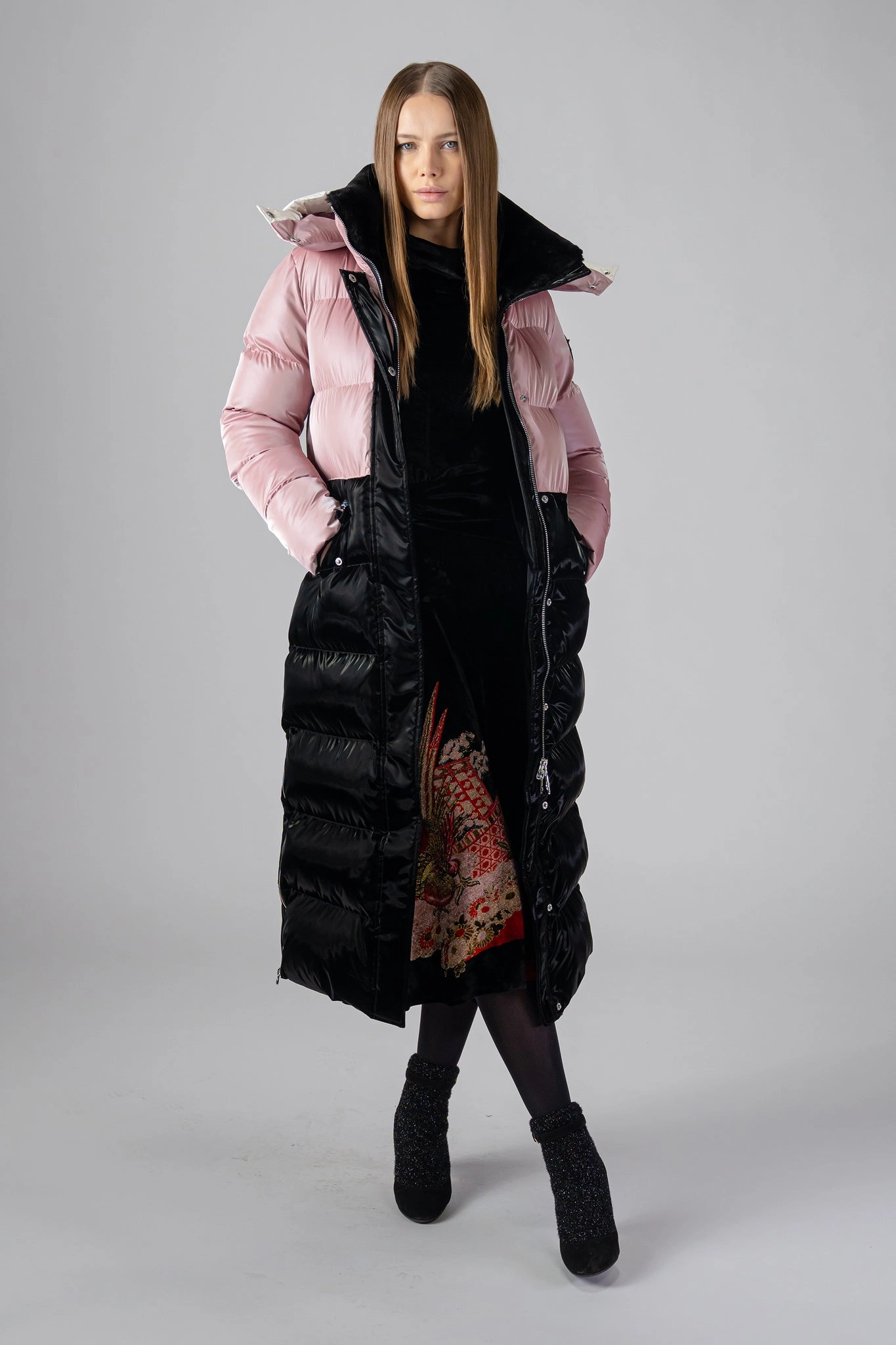 Women's Bird Of Paradise Coat - Arctic Rose/all Wet Black
