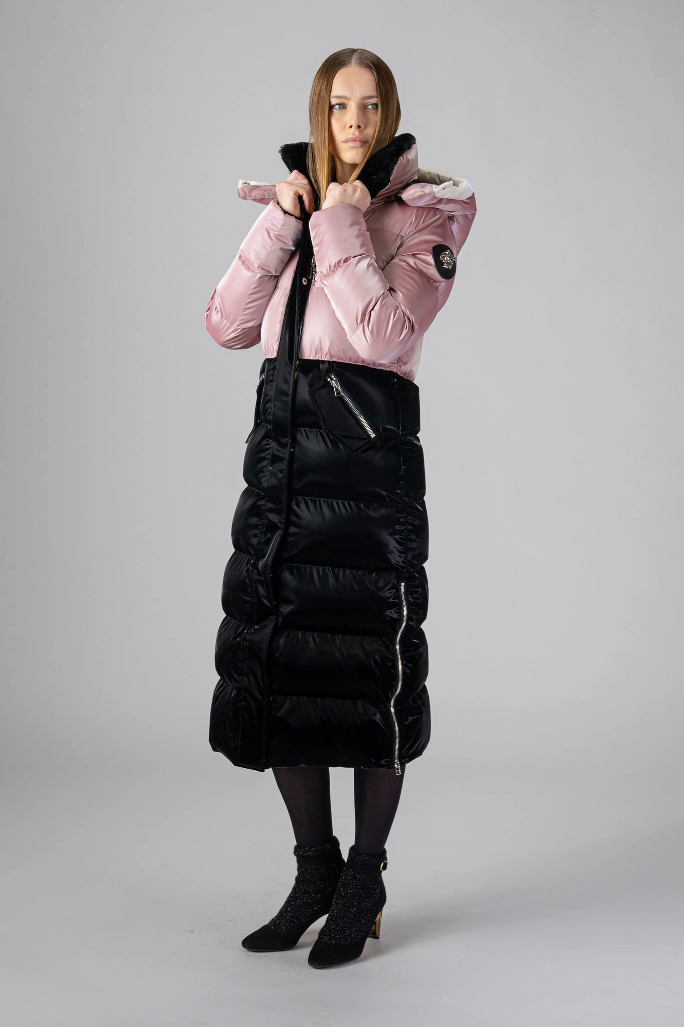 Women's Bird Of Paradise Coat - Arctic Rose/all Wet Black