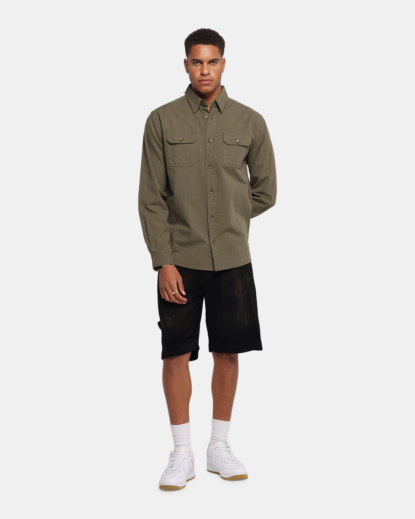 XXIII Slub Overshirt Khaki